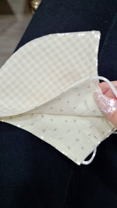 Handmade Reversible Masks - Checkered/Mini Alphabets